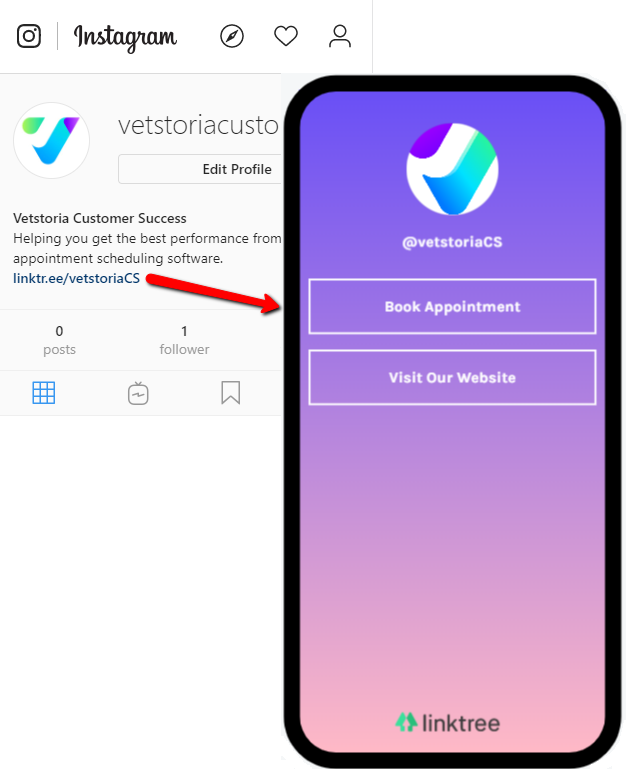 How do I use 'Linktree' to create an Instagram Booking Link?